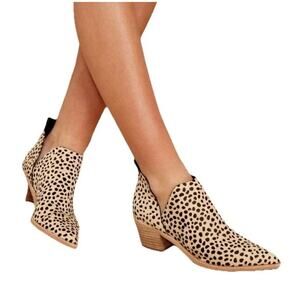 Dolce Vita Sonni Leopard Print Boho Ankle Boot - Size 9 - So Cute!!!